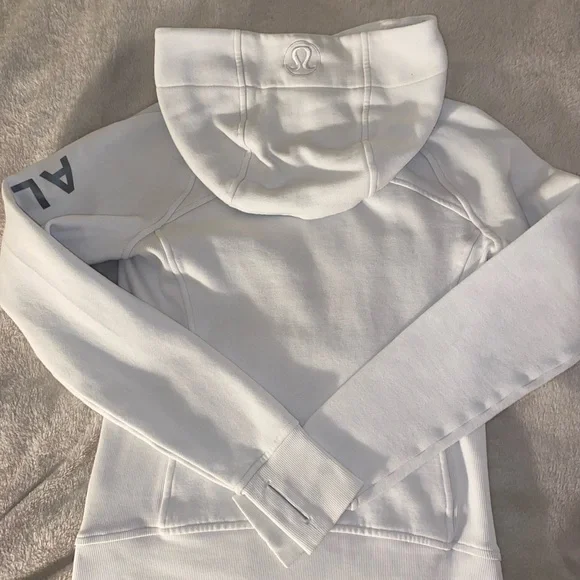 🔥 Lululemon Athletica White Hoodie Size 4 Excellent Condition - Picture 8 of 9